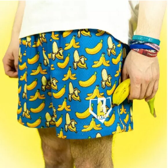 New-Baseball Lifestyle 101 Men's 5” Banana Shorts - Picture 2 of 3